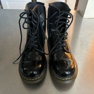 Doc Martens patent leather UK size 5 US 6. Zipper onside